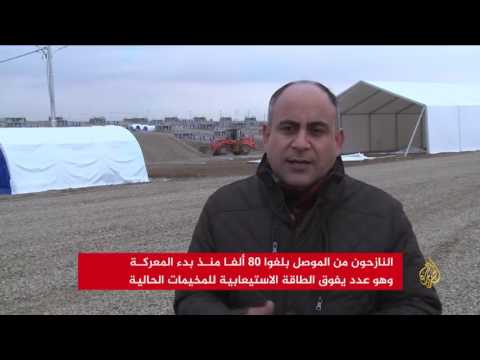 شاهد ارتفاع عدد النازحين من الموصل إلى 85 ألف منذ بدء المعركة