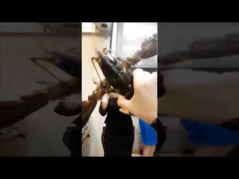 مذيعة سعودية تخيف صديقتيها باستاكوزا ضخمة تتحرك