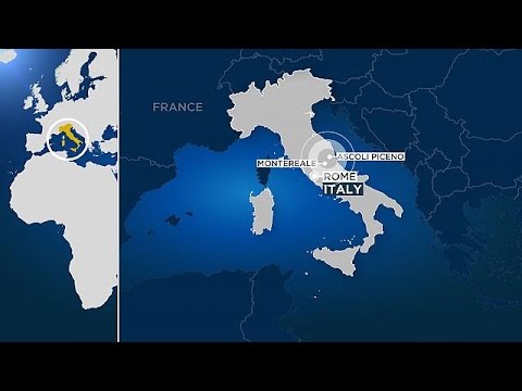 شاهد  زلزال بقوة 54 درجات يضرب وسط إيطاليا