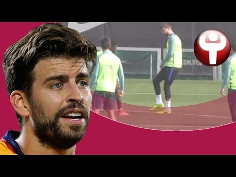 بالفيديو موقف محرج لجيرارد بيكيه في تدريبات نادي برشلونة