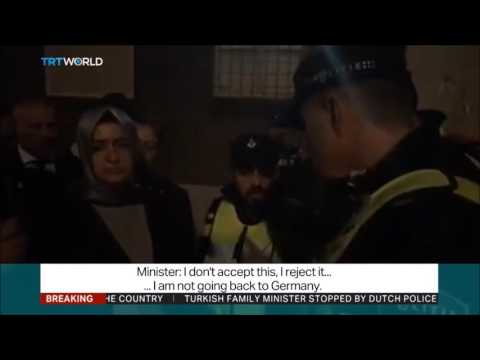 بالفيديو لحظات أمر وزيرة شؤون العائلة التركية بمغادرة هولندا