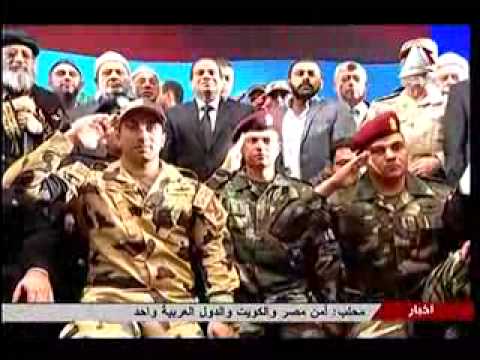 الحسيني يزاحم ليقف بجوار السيسي