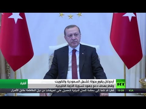 شاهد أردوغان إلى الخليج لبحث أزمة قطر