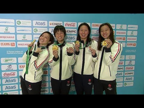 شاهد انطلاق منافسات السباحة في دورة الألعاب الآسيوية