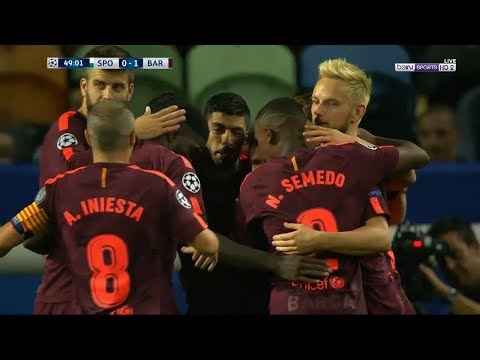 شاهد  برشلونة يتخطى عقبة سبورتينغ لشبونة بهدف وحيد