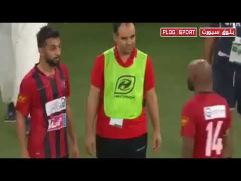 شاهد  شجار بين شيكابالا وزميله بالرائد السعودي عبدالله الشامخ