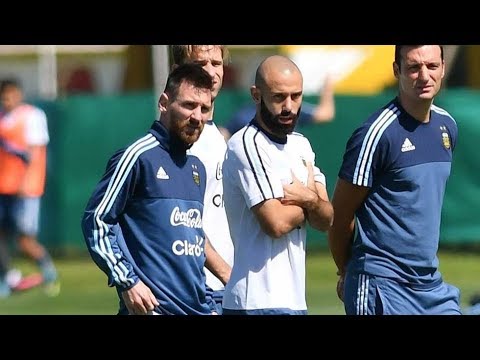 شاهد أخر تدريب لميسي والخشبات