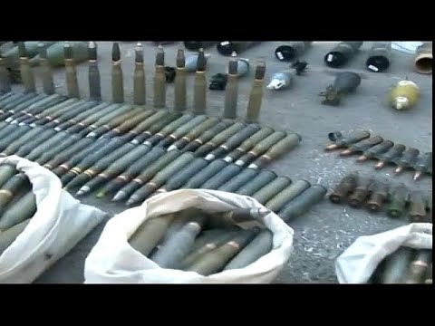 شاهد العثورعلى أسلحة إسرائيلية الصنع في حمص وحماة