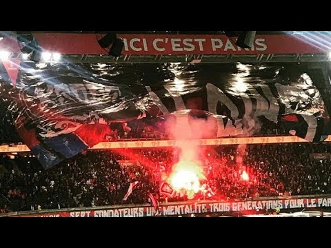 شاهد مشجّعو نيس يتألّقون في الملعب وجماهير باريس سان جيرمان ترد عليهم