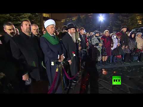 شاهد بوتين يفتتح نصبًا تذكاريًا مكرسًا لضحايا اضطهاد سياسي