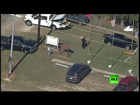 شاهد تصوير جوي للكنيسة في ولاية تكساس الأميركية التي تعرضت لإطلاق النار