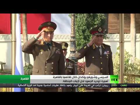 شاهد السيسي وشويغو يؤكدان أهمية توحيد الجهود لمحاربة التطرف