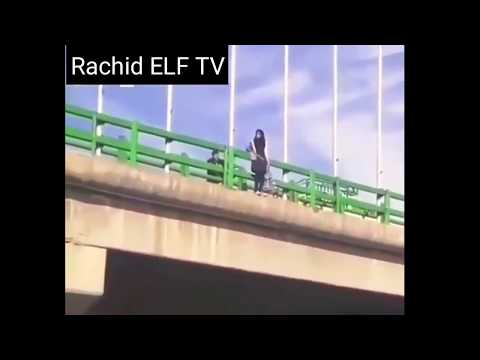 لحظة إنقاذ فتاة حاولت الانتحار من أعلى جسر