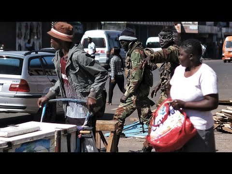 شاهد إغلاق متاجر في العاصمة هراري ودعوات للهدوء