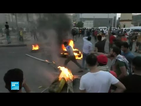 شاهد رفع حدة التظاهرات والاشتباكات قرب منشآت استراتيجية في جنوب العراق