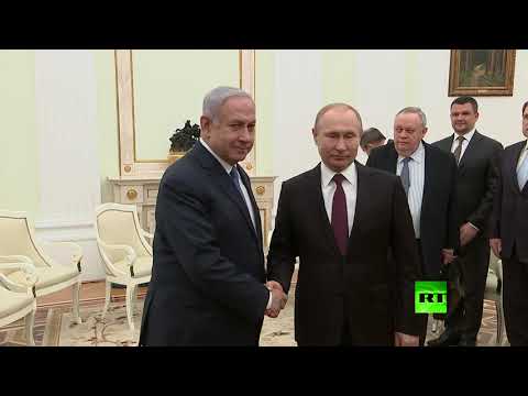 شاهد لحظة استقبال بوتين لبنيامين نتنياهو في الكرملين