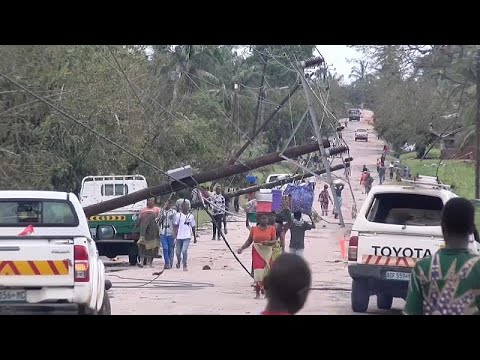 شاهد تأثير الإعصار كينيث على شوارع شمال موزمبيق