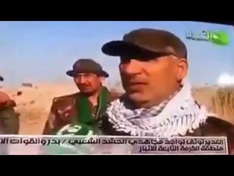 شاهد إصابة أحد ضباط الحشد الشعبي برصاص قناص