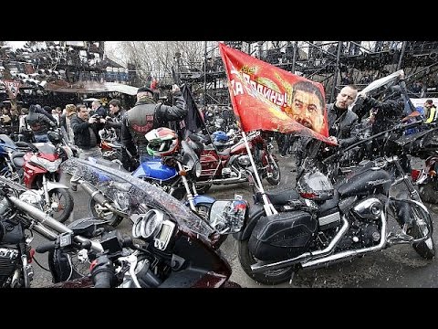 بالفيديو موكب للدراجات النارية من موسكو إلى برلين