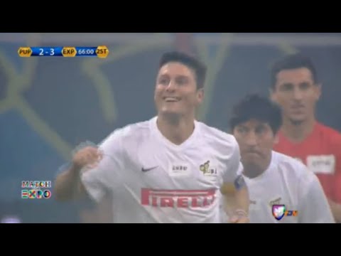 شاهد زانيتي يشارك في مباراة خيرية في سان سيرو