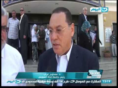 شاهد رئيس جامعة القناة يترأس المستشفى الجامعي