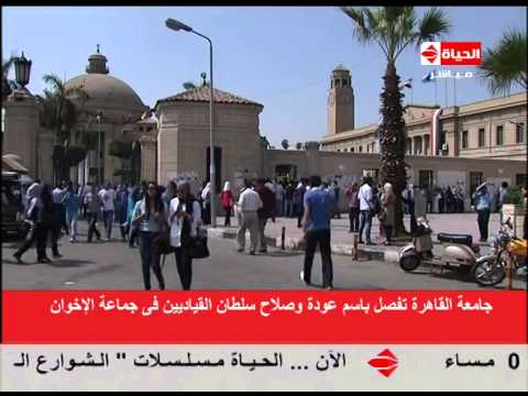 شاهد جامعة القاهرة تفصل باسم عودة وصلاح سلطان