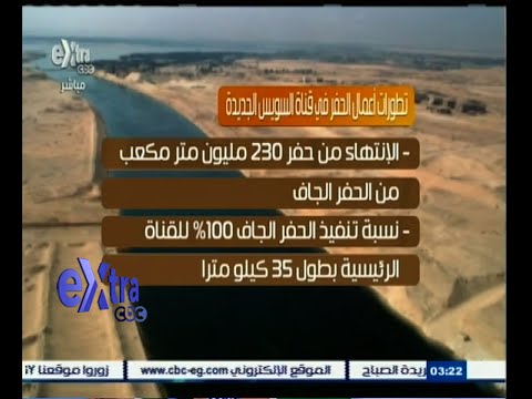 فيديو تطورات أعمال الحفر في قناة السويس الجديدة