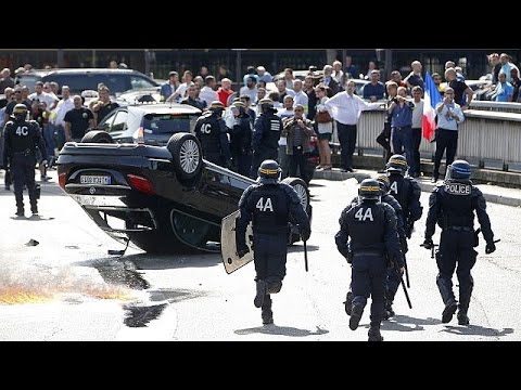 شاهخد غضب السائقين في فرنسا ضد تطبيق اوبير