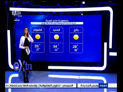 بالفيديو تعرف على حالة الطقس ودرجات الحرارة الأحد