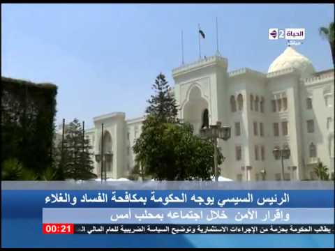 شاهد السيسي يوصي بمكافحة غلاء الأسعار والفساد وإقرار الأمن