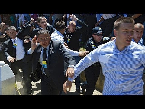 بالفيديو الرئاسة البوسنية تدين الاعتداء على رئيس الوزراء الصربي