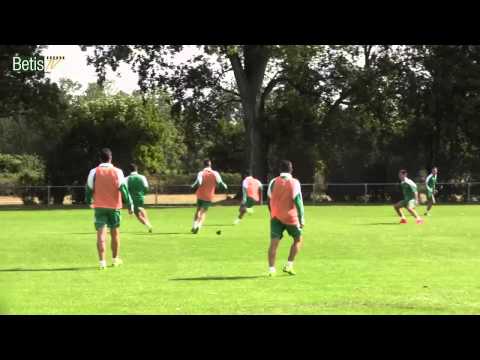 شاهد عمر طارق يشارك في تدريبات ريال بيتيس