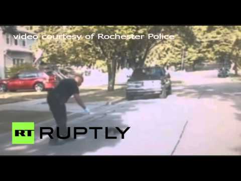 شاهد شرطي يحرر صغيرا لحيوان الظربان الأميركي