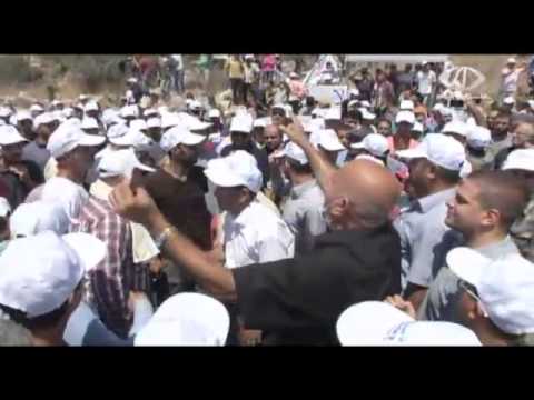 شاهد اعتصام مئات الفلسطينيين في بلدة عنبتا شرق طولكرم