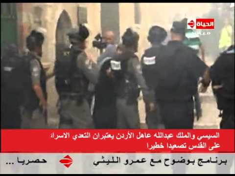 شاهد الرئيس السيسي وعاهل الأردن يحذران من الاعتداءات على القدس