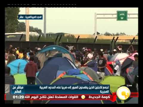 شاهد تجمع للاجئين الذين يطمحون العبور إلى صربيا
