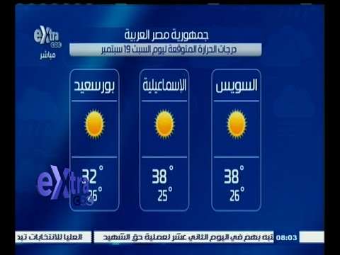 شاهد تعرف على حالة الطقس ودرجات الحرارة المتوقعة للسبت