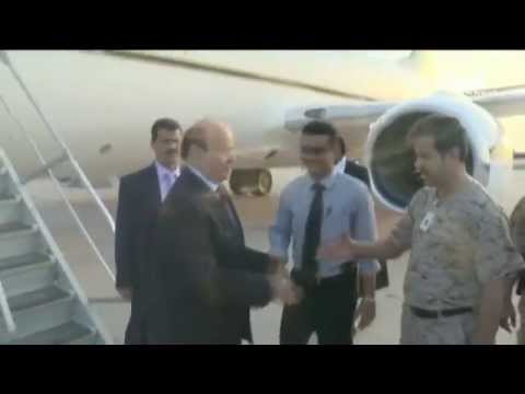 شاهد الرئيس هادي يعود إلى عدن