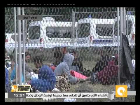 شاهدمئات المهاجرين يصلون إلى كرواتيا