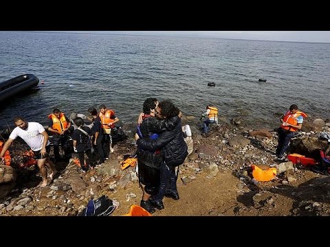 شاهد استمرار تدفق اللاجئين على جزيرة ليسبوس