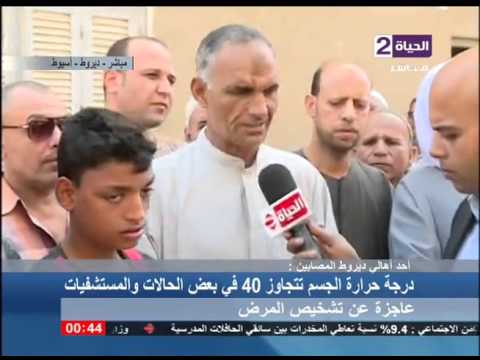 معاناة أهالي مدينة ديروط من إنتشار مرض التيفود