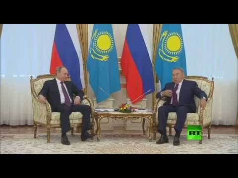 شاهد بوتين يلتقي الرئيس الكازاخستاني