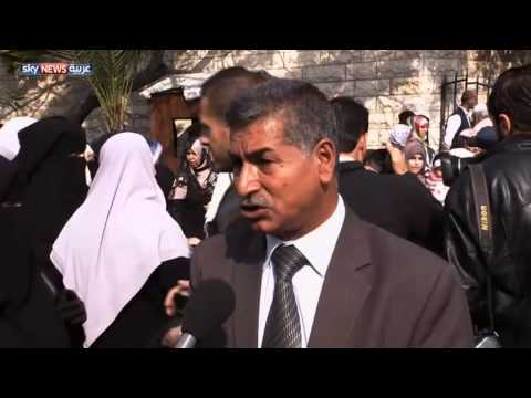 مشردي الحرب الإسرائيلية يتظاهرون أمام مقر الحكومة