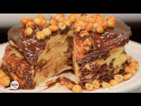 طريقة عمل كريب بالشيكولاتة والبندق