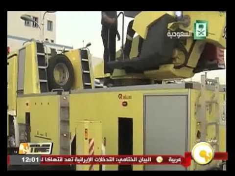 شاهد السيسي يعزي خادم الحرمين في ضحايا حريق مستشفى جازان