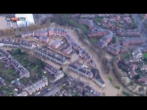 صور جوية للفيضانات في بريطانيا