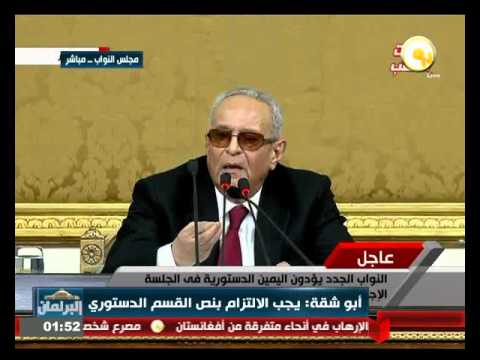 شاهد مرتضي منصور يؤكد قناعته التامة بمواد الدستور