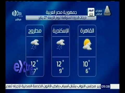 بالفيديو تعرف على حالة الطقس في مصر اليوم