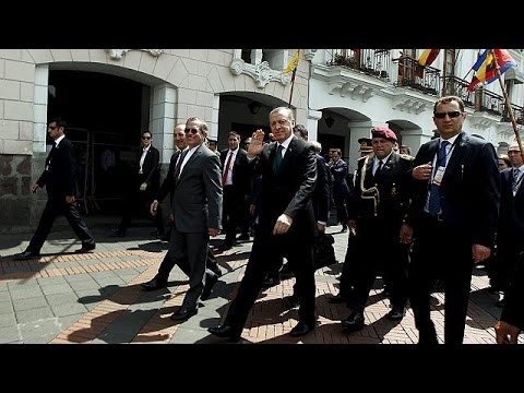 مظاهرات مساندة للأكراد خلال زيارة أردوغان في الإكودور