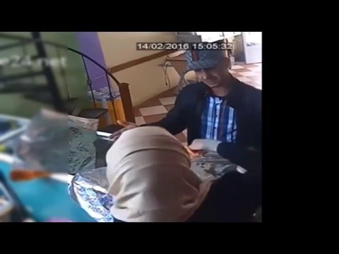 كاميرا المراقبة تصور لصا خطيرا
